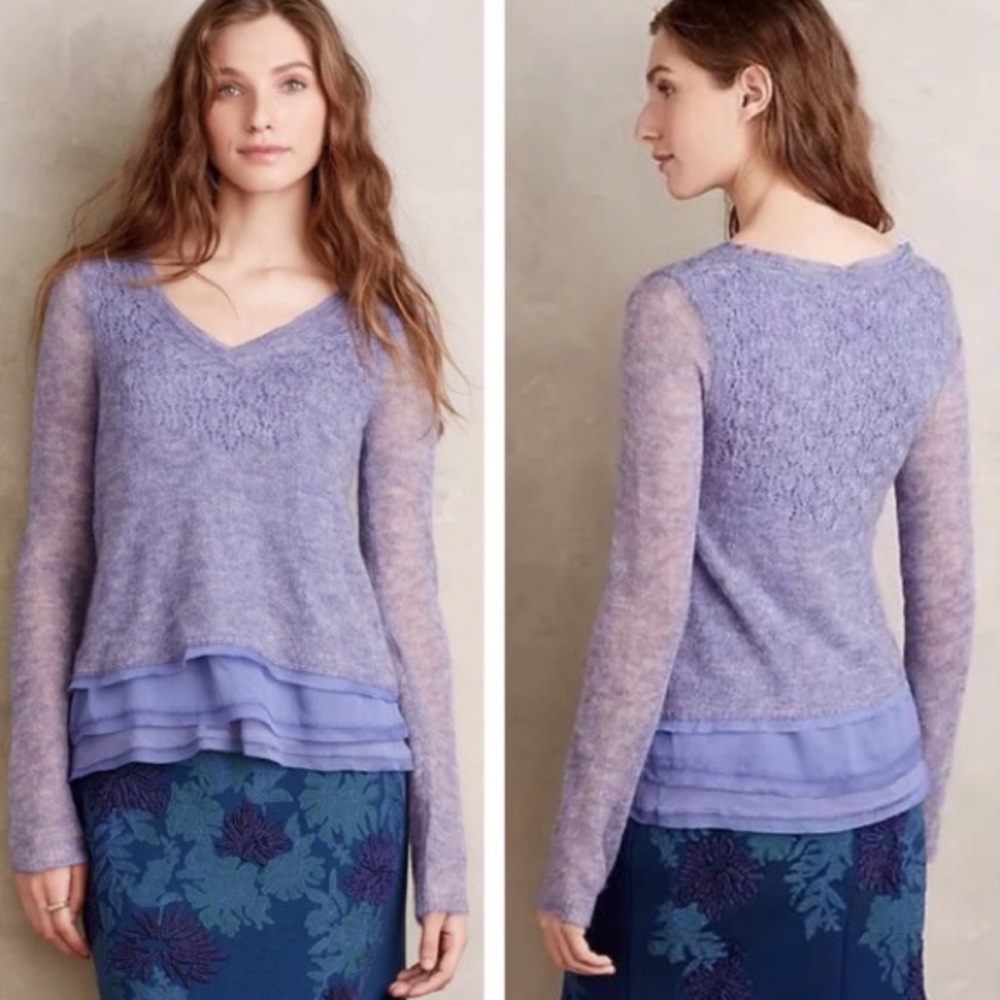 Anthro Knitted & Knotted Alpaca Blend Swea…
